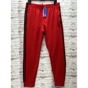 Adidas Originals Track Pants Red Joggers Classic Retro Superstar Men Size Small